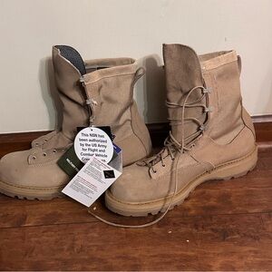 Rocky military tactical boots.  Made in USA, desert tan, size 10.